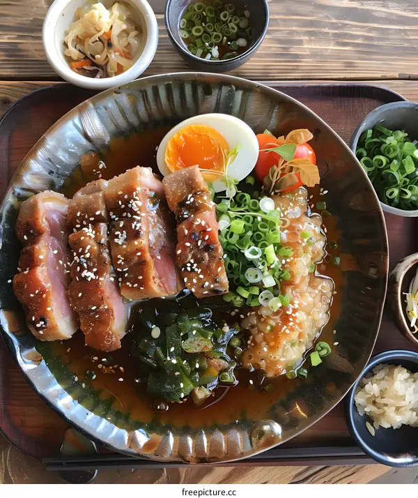 Grilled duck breast with sesame seeds