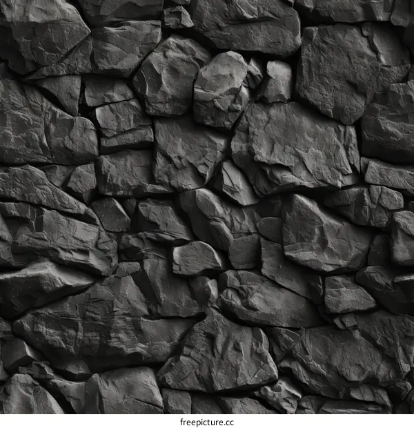 Dark Gray Stone Wall Texture Seamless
