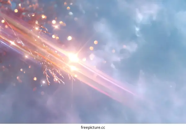 Abstract Colorful Sky Fireworks Light