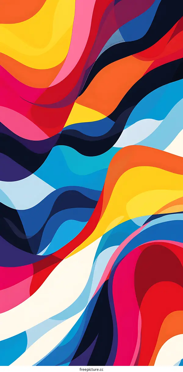 Abstract Colorful Swirls Background Design