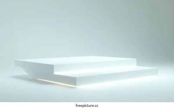 Modern Minimalist White Product Display Stage