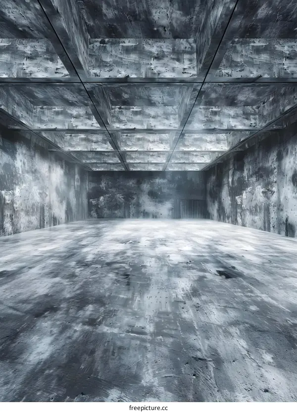 Empty Concrete Room with Grunge Texture