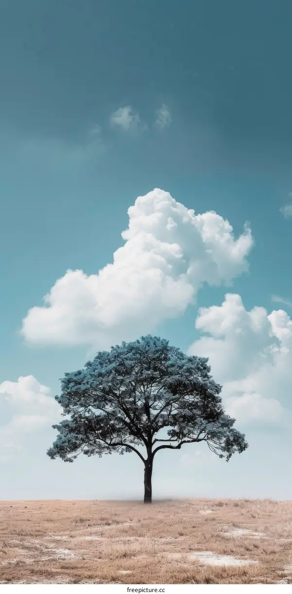 Solitary Tree in a Vast Field