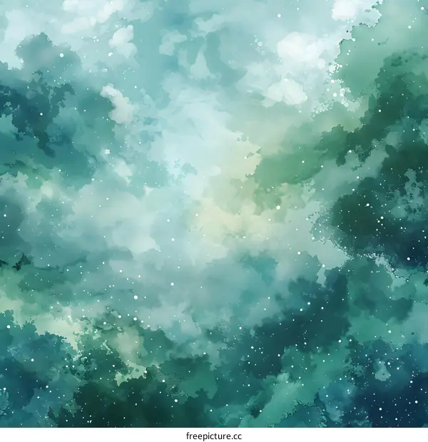 Turquoise watercolor暈染 background