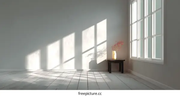 Empty Room with Sunlight and Shadows