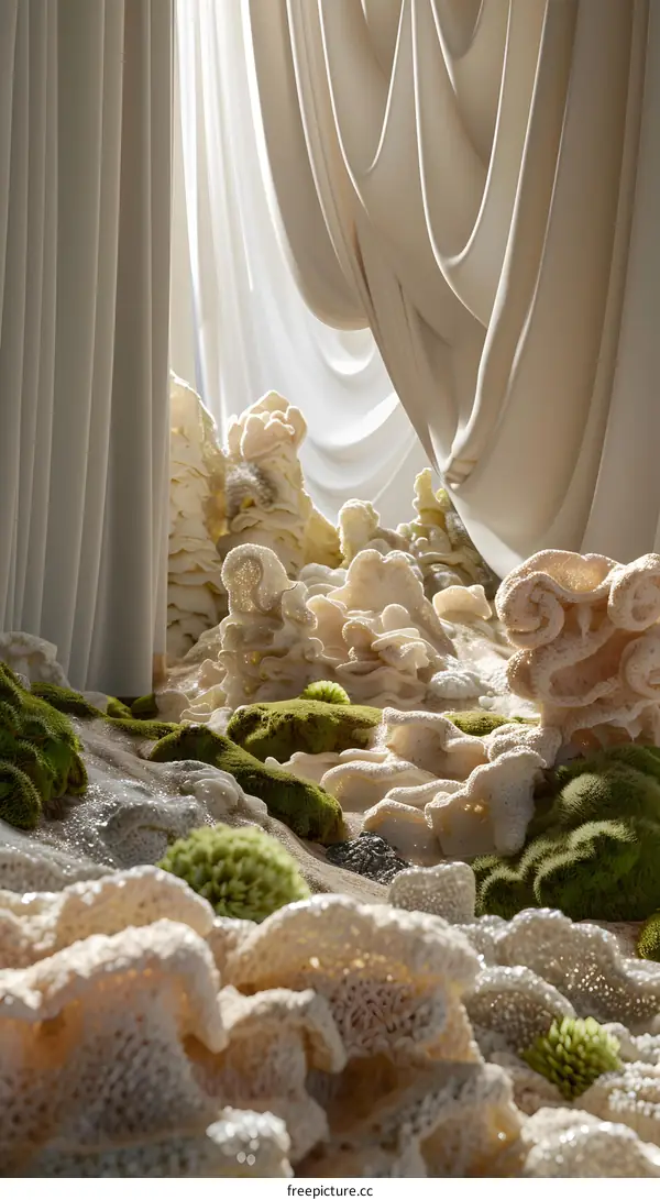 Crocheted Coral Reef Installation Art