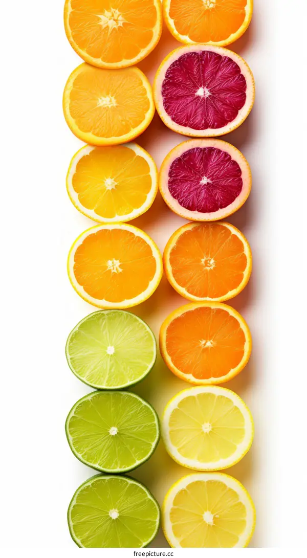 Vibrant Citrus Collection: Oranges, Grapefruits, Lemons, and Limes