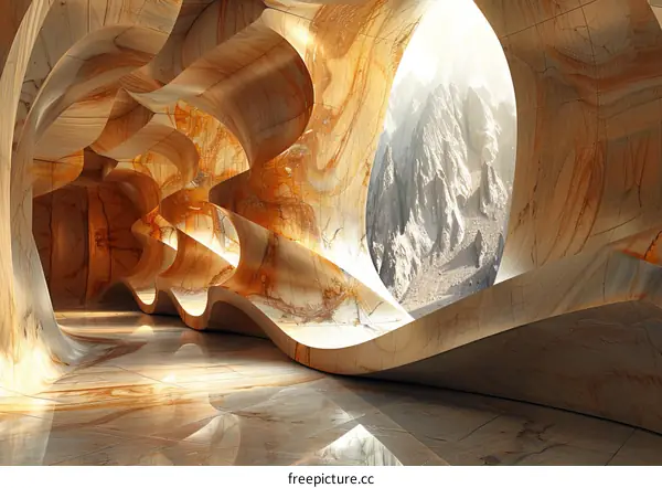 Abstract Stone Architecture Interior Design