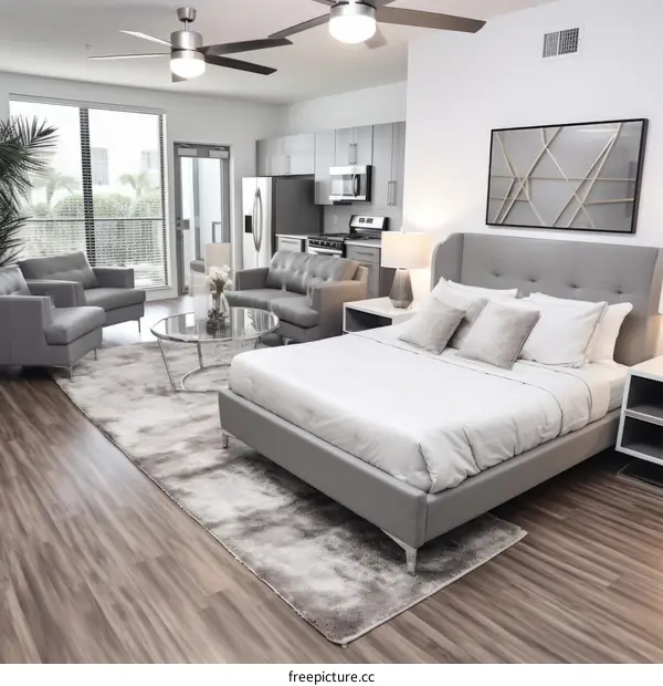 Modern Minimalist Studio Apartment Interior Design
