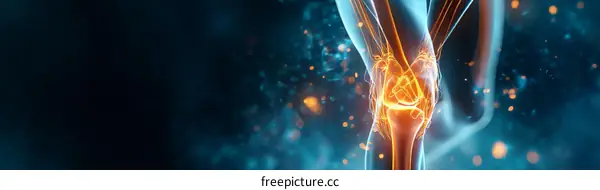 3D Illustration of a Human Knee Joint