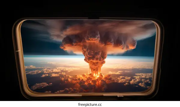 Nuclear Explosion as Seen from Space