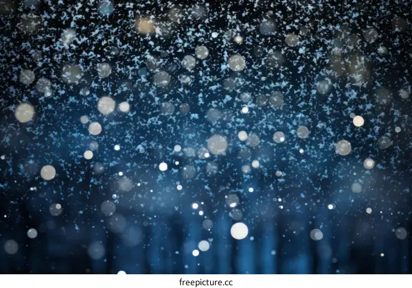 Snowy ornament on a bokeh background