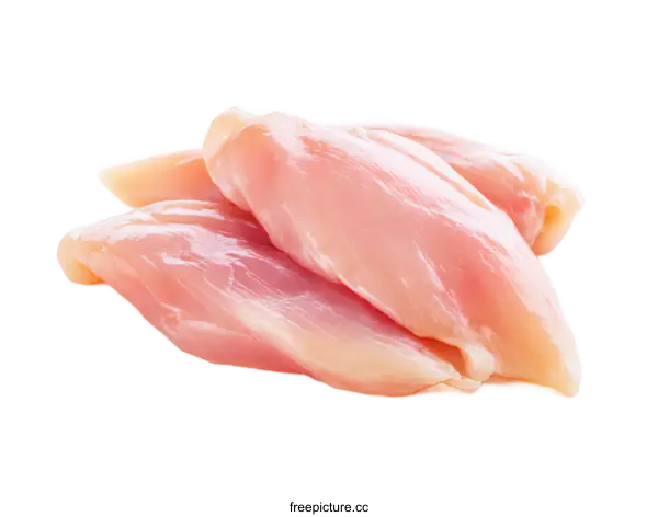 [Transparent Background PNG]Fresh Raw Chicken Breast Pieces Close Up