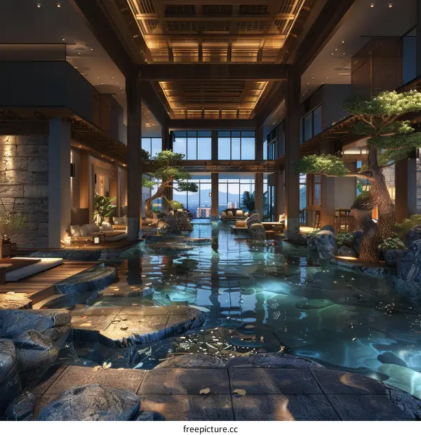 Luxury Interior Design of a Japanese Style Spa