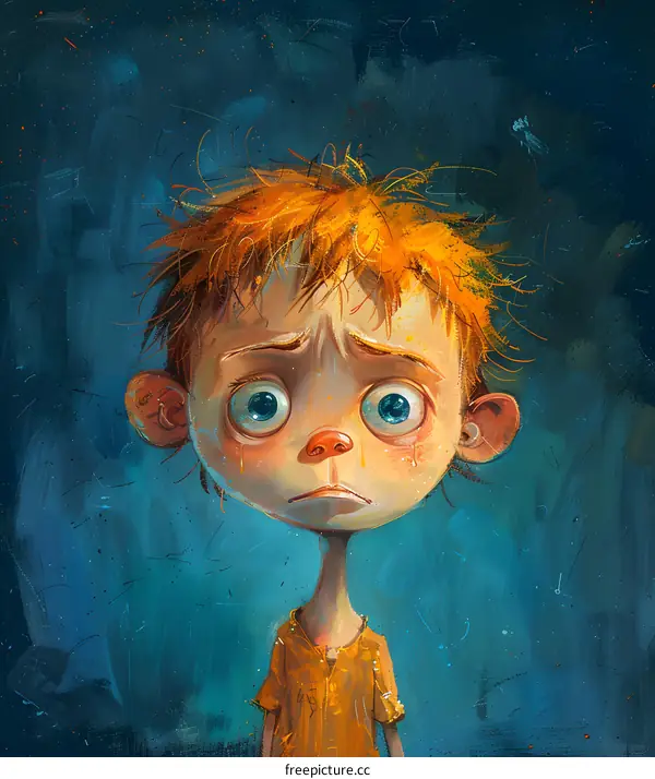 sad boy crying tears