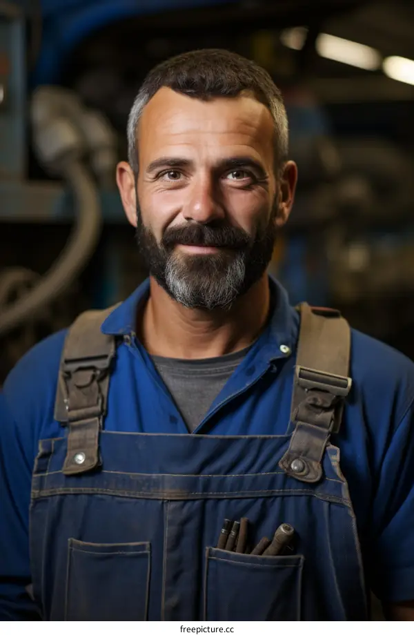 portrait of a mechanic in uniform