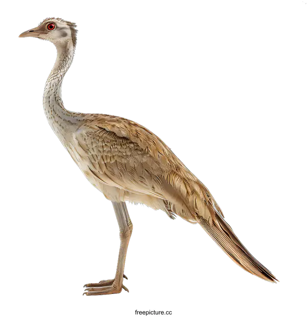 [Transparent Background PNG]Australian Bustard Standing on White Background