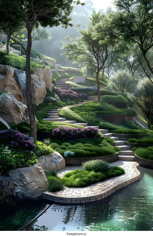 Garden landscape design renderings