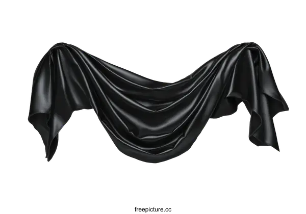 [Transparent Background PNG]Dramatic Black Fabric Drape