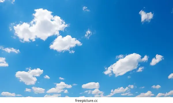 Blue sky with white clouds background