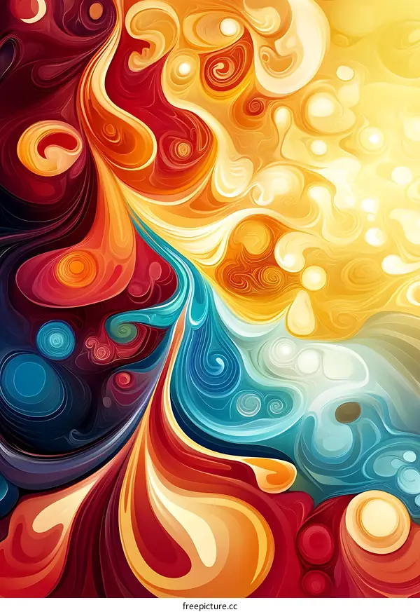 Abstract Swirling Colors