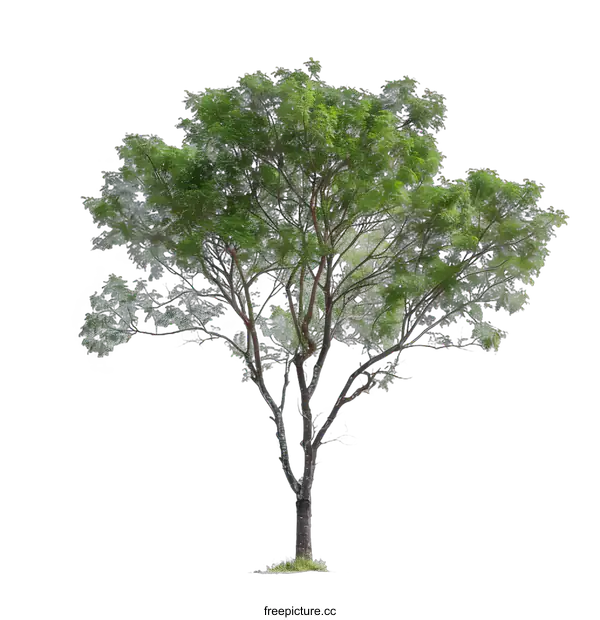 [Transparent Background PNG]Green Tree Isolated on White Background