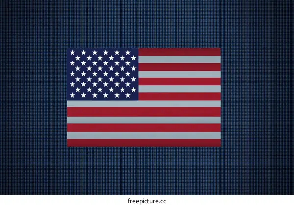 American Flag on Textured Background Illustration
