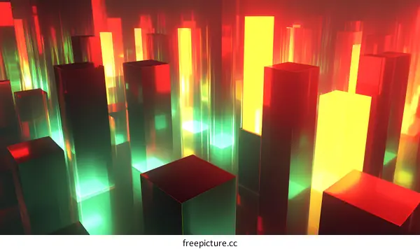 Abstract Neon Cityscape Design