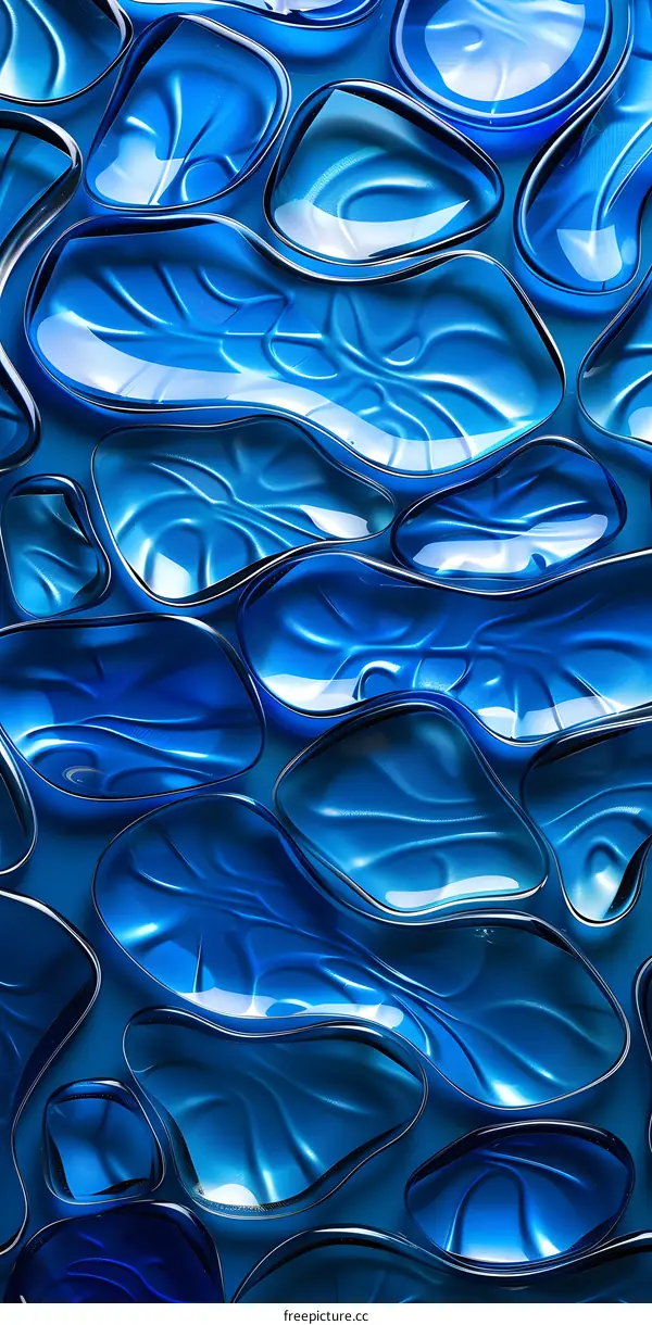 Blue Abstract Futuristic 3D Rendering Illustration