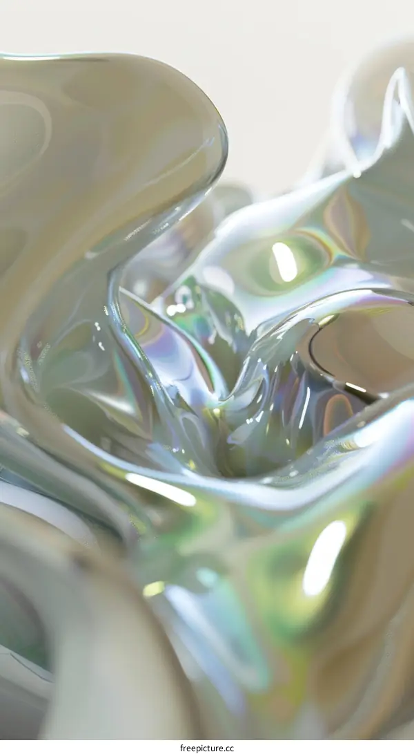 3D rendering of a glassmorphism shape