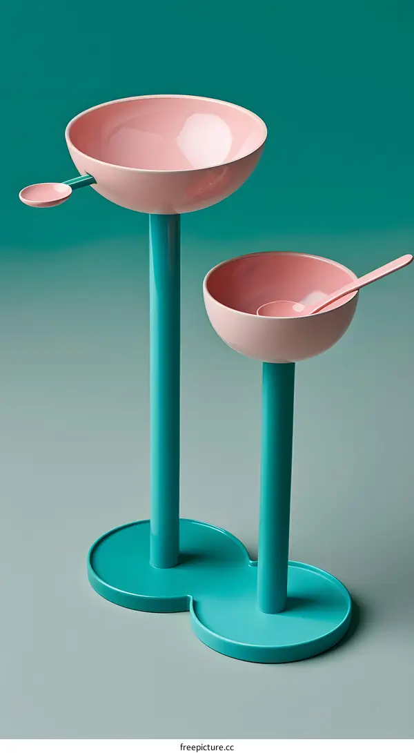 Modern Kitchenware Set With Teal Stand