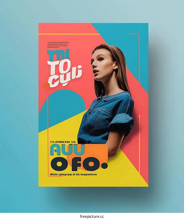 Colorful Geometric Shapes Graphic Design Poster