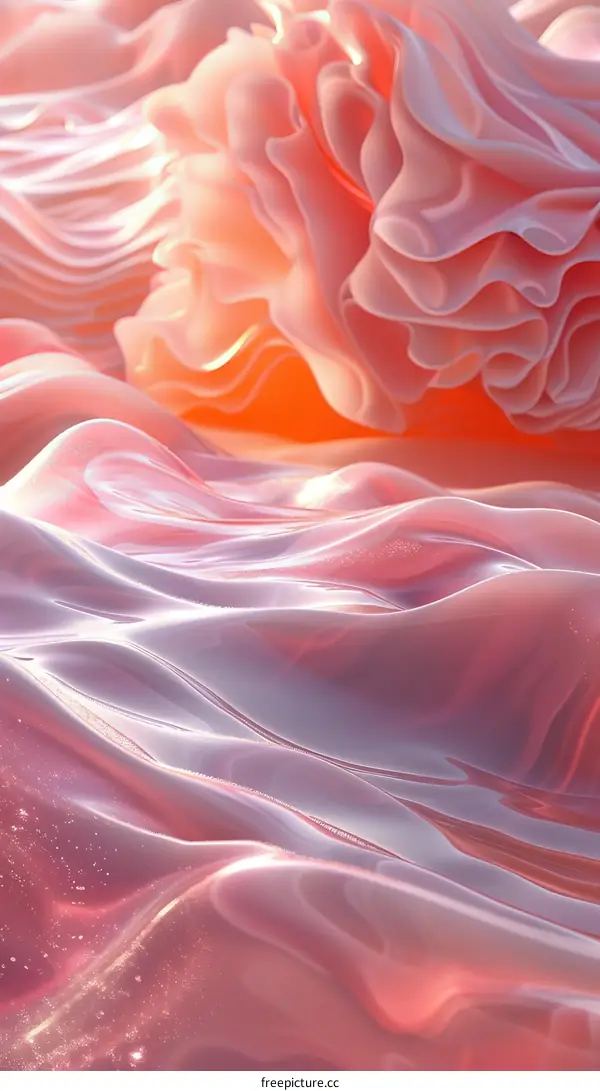 Abstract Liquid Flowing Pink Design