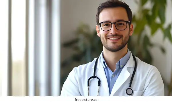 Confident Caucasian Doctor Portrait