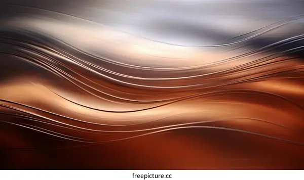 Golden Wavy Silver Gradient Background