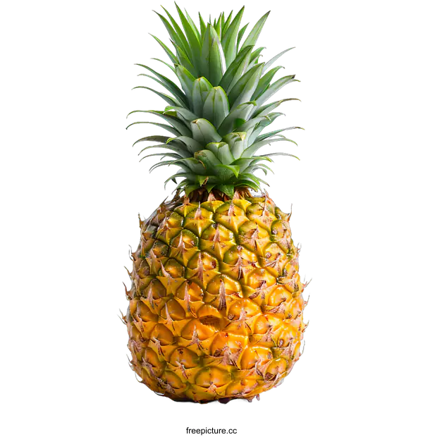 [Transparent Background PNG]Fresh pineapple on white background