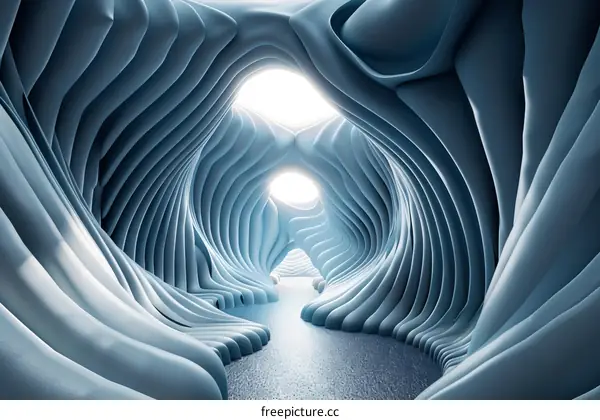 Blue organic tunnel