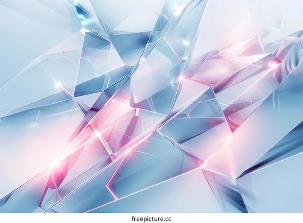 Abstract Crystal Background in Blue and Pink