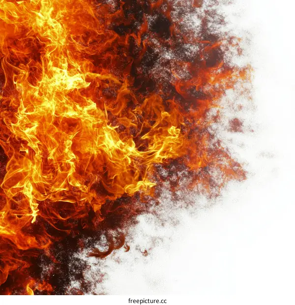 Abstract Fiery Flames Background Design