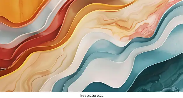 Abstract Background With Wavy Lines And Different Shades