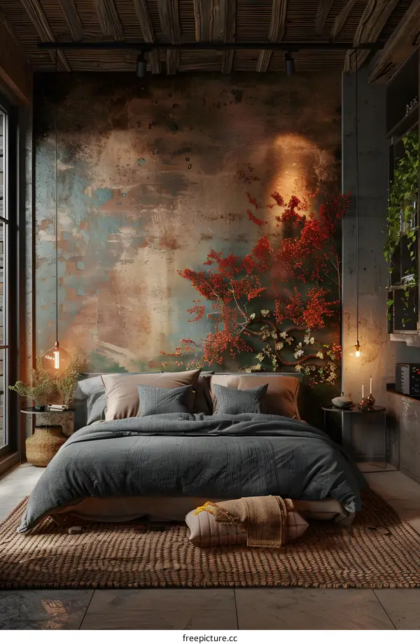 Industrial style bedroom