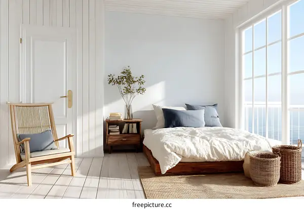 Coastal Modern Bedroom Interior Design