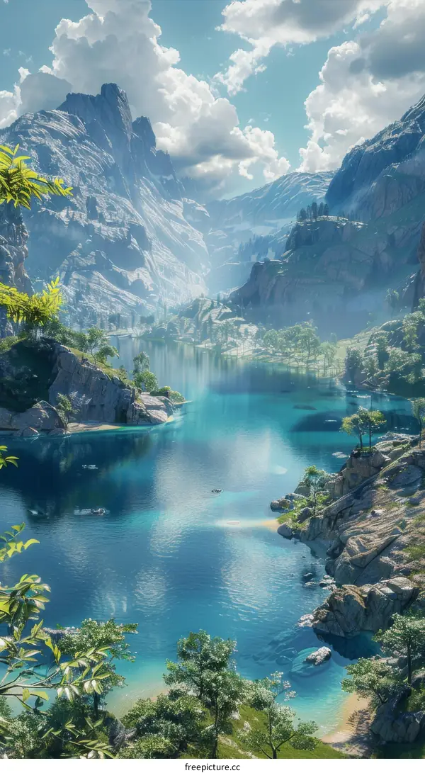 Stunning Mountain Lake Panorama