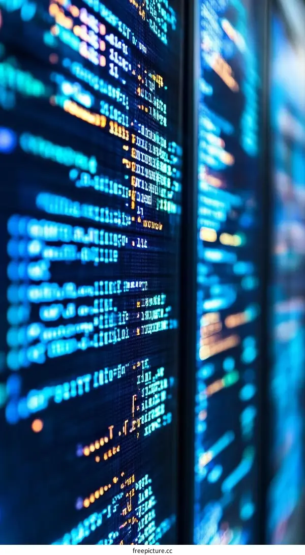 Close-up View of Computer Code