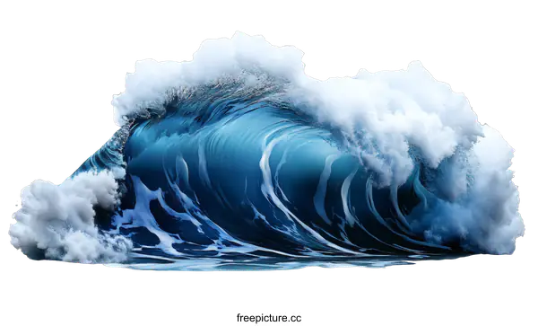[Transparent Background PNG]Powerful Ocean Wave in Full Force