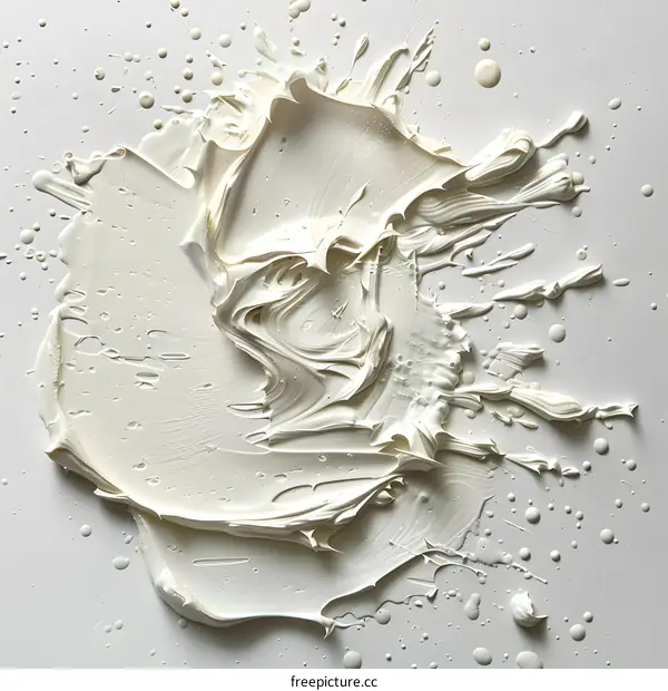 Abstract White Paint Texture on Canvas