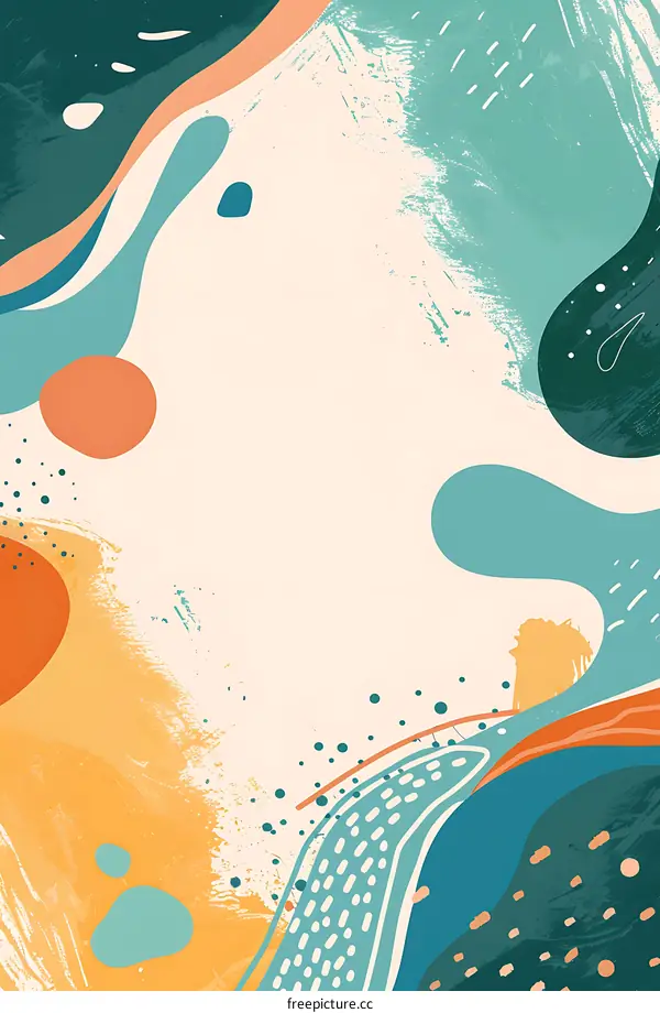 Abstract Art Background With Swirls And Brushstrokes