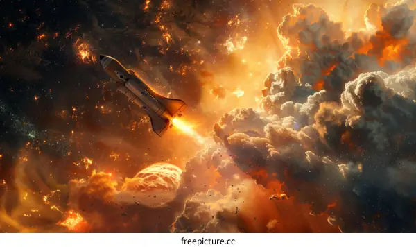 Spaceship in the Nebula