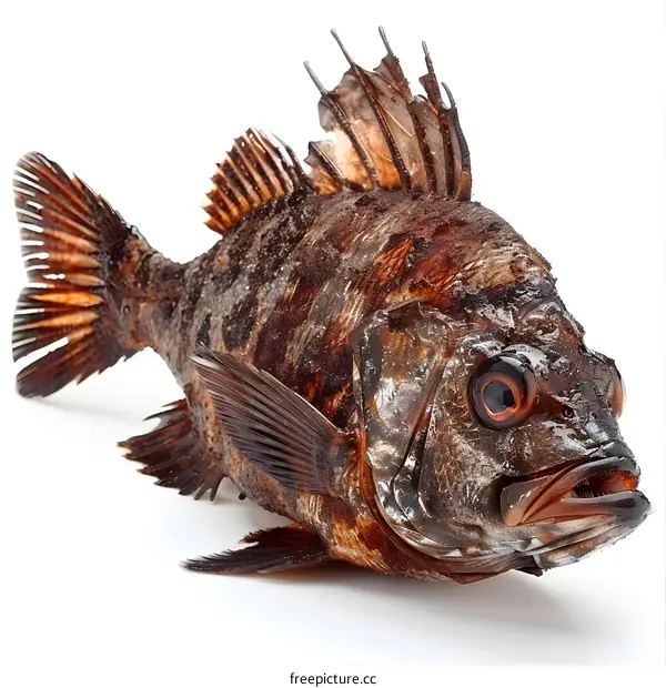 Fresh Fish Isolated on White Background