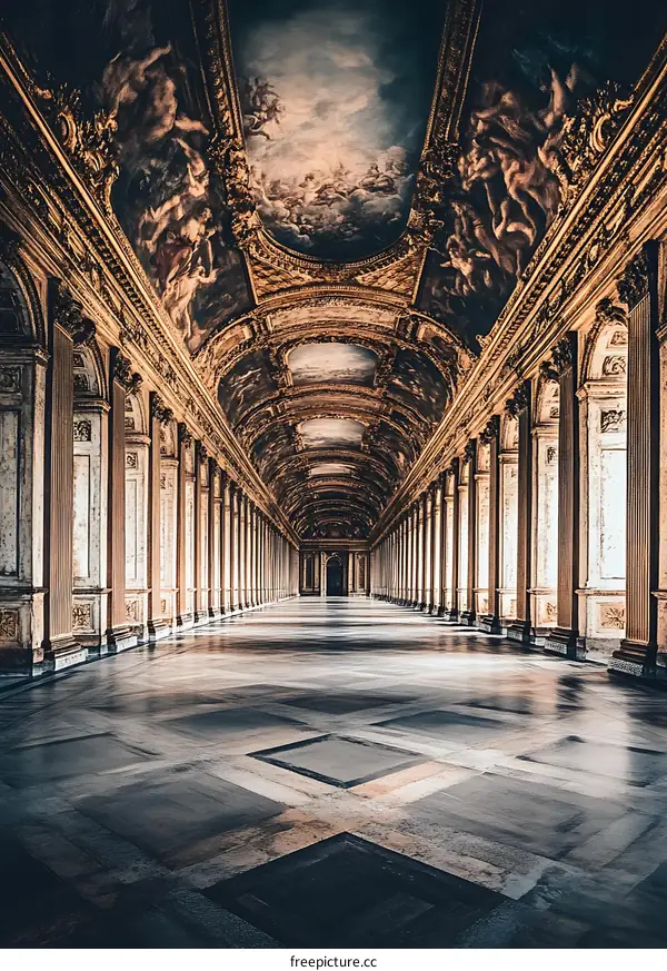 Golden Hallway Interior Architecture Design